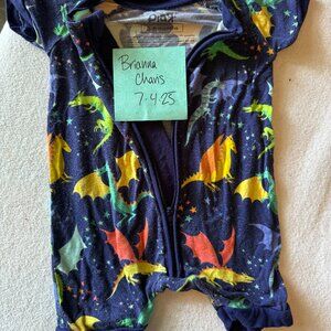 Little Sleepies Dragon Galazy Shorty 3-6 Months